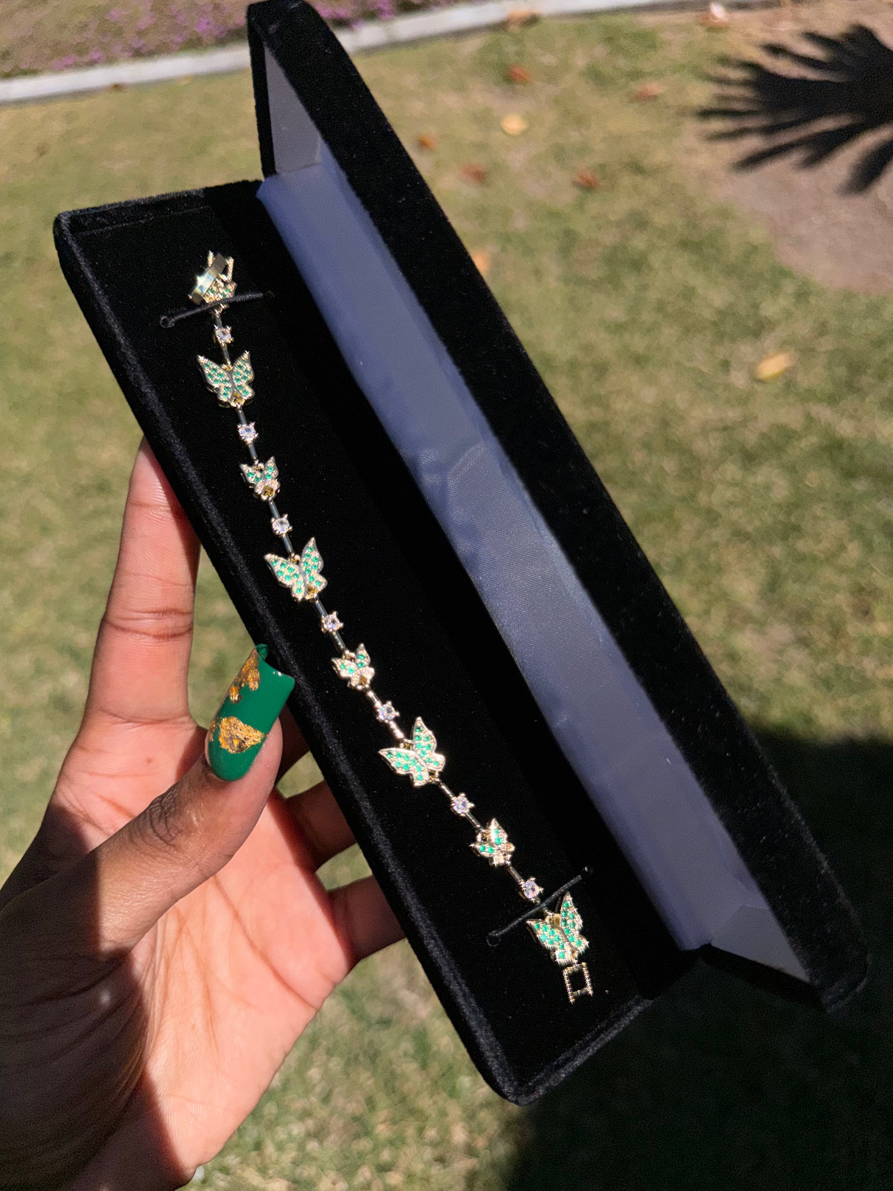 EMERALD BUTTERFLY BRACELET