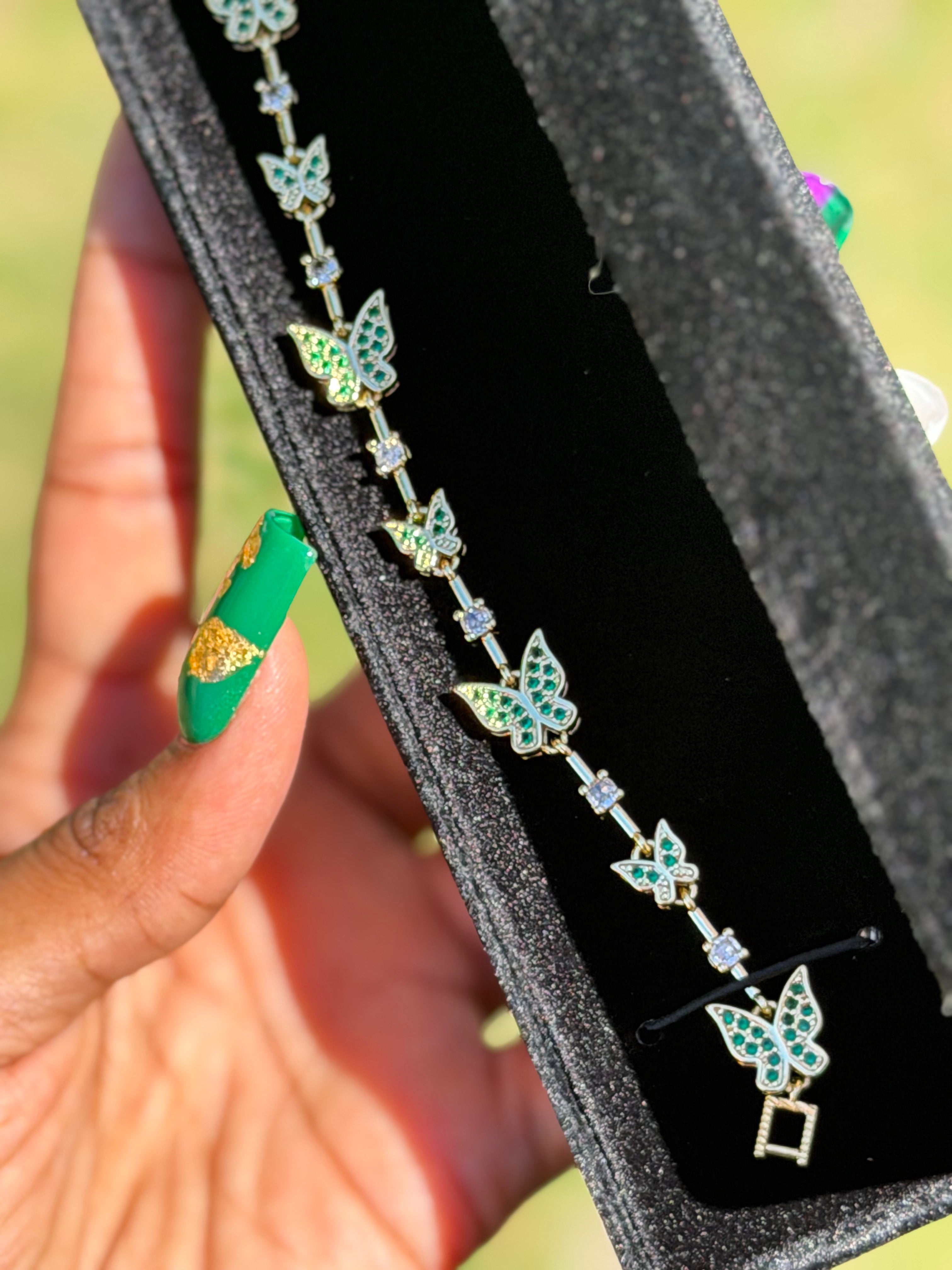 EMERALD BUTTERFLY BRACELET