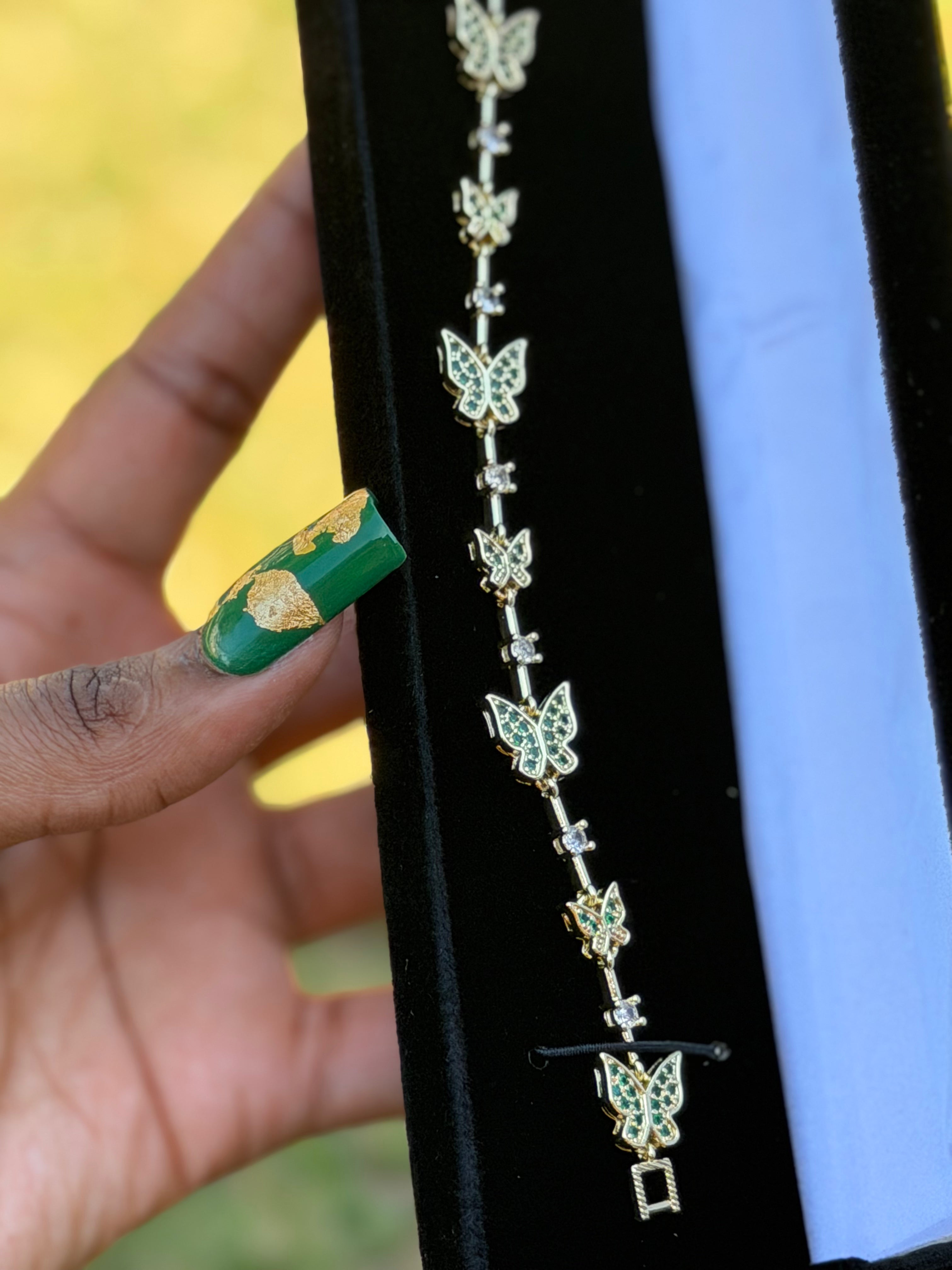 EMERALD BUTTERFLY BRACELET